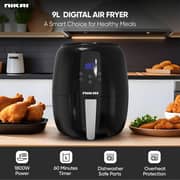 N​ikai 9L Digital Air Fryer 1800W with Adjustable Temperature – NAF999D