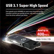 HP Flash Drive USB 3.1 128GB Mettalic Black HPFD770W-128