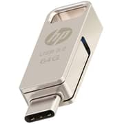 HP Flash Drive USB 3.2 64GB Metallic Silver HPFD206C-64