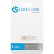 HP Flash Drive USB 3.2 64GB Metallic Silver HPFD206C-64