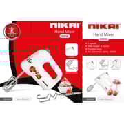 Nikai 200 Watts 5 Speed Hand Mixer With Beater & Hooks - NH486T