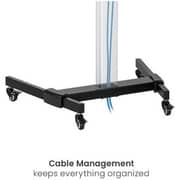 Newstar Sturdy TV Cart Stand Silver/Black