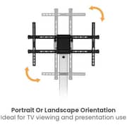 Newstar Sturdy TV Cart Stand Silver/Black