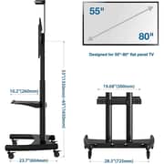 Newstar Sturdy TV Cart Stand Black
