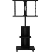 Porodo Mobile TV Stand with Wheels Black