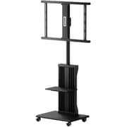 Porodo Mobile TV Stand with Wheels Black