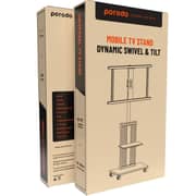 Porodo Mobile TV Stand with Wheels Black