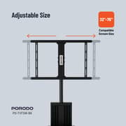 Porodo Mobile TV Stand with Wheels Black