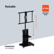 Porodo Mobile TV Stand with Wheels Black