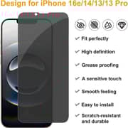 S&S Privacy Screen Protector Black iPhone 16e