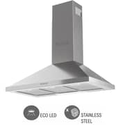 SANMICA SMH90TIX 90cm Built-In Chimney Cooker Hood, 3-Speed Push Button, 420 m³/h Extraction, LED Lighting, Stainless Steel Finish Made in Italy