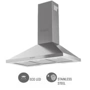 SANMICA SMH60TIX 60cm Built-In Chimney Cooker Hood, 3-Speed Push Button, 420 m³/h Extraction, LED Lighting, Stainless Steel Finish Made in Italy