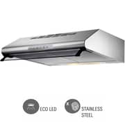 SANMICA SMH90CIX 90cm Built Under Cooker Hood, 3-Speed Push Button, Double Motor, LED Lighting, Stainless Steel Finish, Made in Romania, 1 year Manufacturer warranty