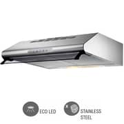 SANMICA SMH60CIX 60cm Built In Cooker Hood, Wall Mounted/Under Cabinet, 3-Speed Push Button, LED Light, Double Motor, Stainless Steel, Made in Romania, 1 year Manufacturer warranty