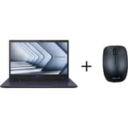 Asus ExpertBook B14 (2025) Laptop - 13th Gen / Intel Core i5-1335U / 14inch FHD / 512GB SSD / 8GB RAM / Shared Intel UHD Graphics / Windows 11 Pro / English & Arabic Keyboard / Star Black / Middle East Version - [B1402CVA-NK2471X] + Wireless Mouse