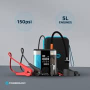 Powerology Jump Starter With Tire Inflator 8800mAh Transparent PPBCHA47-TP