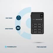 Powerology PWCUQC029 4 Way Power Strip 2500W