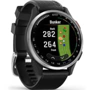 Garmin 010-03009-00 Approach S44 Golf Smartwatch Silver Aluminum Bezel With Black Silicone Band
