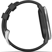 Garmin 010-03009-00 Approach S44 Golf Smartwatch Silver Aluminum Bezel With Black Silicone Band
