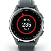Garmin 010-03009-01 Approach S44 Golf Smartwatch Silver Aluminum Bezel With Twilight Silicone Band