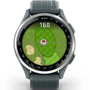 Garmin 010-03009-01 Approach S44 Golf Smartwatch Silver Aluminum Bezel With Twilight Silicone Band
