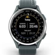Garmin 010-03009-01 Approach S44 Golf Smartwatch Silver Aluminum Bezel With Twilight Silicone Band