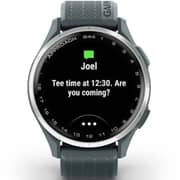 Garmin 010-03009-01 Approach S44 Golf Smartwatch Silver Aluminum Bezel With Twilight Silicone Band