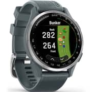 Garmin 010-03009-01 Approach S44 Golf Smartwatch Silver Aluminum Bezel With Twilight Silicone Band