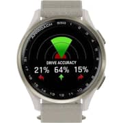 Garmin 010-03010-01 Approach S50 Golf Smartwatch Cream Gold Aluminum Bezel With Ivory ComfortFit Nylon Band
