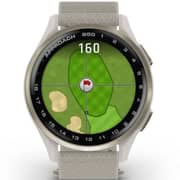 Garmin 010-03010-01 Approach S50 Golf Smartwatch Cream Gold Aluminum Bezel With Ivory ComfortFit Nylon Band