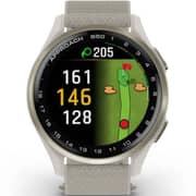 Garmin 010-03010-01 Approach S50 Golf Smartwatch Cream Gold Aluminum Bezel With Ivory ComfortFit Nylon Band
