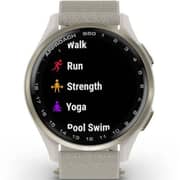 Garmin 010-03010-01 Approach S50 Golf Smartwatch Cream Gold Aluminum Bezel With Ivory ComfortFit Nylon Band
