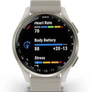 Garmin 010-03010-01 Approach S50 Golf Smartwatch Cream Gold Aluminum Bezel With Ivory ComfortFit Nylon Band
