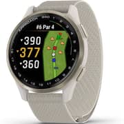 Garmin 010-03010-01 Approach S50 Golf Smartwatch Cream Gold Aluminum Bezel With Ivory ComfortFit Nylon Band