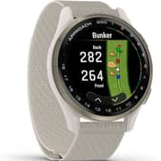 Garmin 010-03010-01 Approach S50 Golf Smartwatch Cream Gold Aluminum Bezel With Ivory ComfortFit Nylon Band