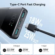 Joyroom Digital Fast Charge Power Bank 10000mAh 25W - Black - JR-PBF20