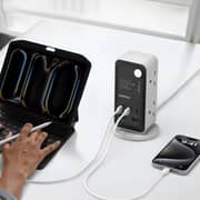 Momax US21UKW 1-Charge Flow 6 Outlet Digital Display Power Tower with USB Ports 35W