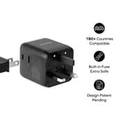 Momax World Travel Adapter Black