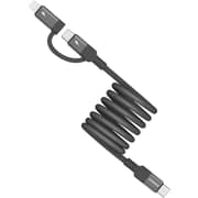 Momax USB-C to C and Lightning Magnetic Cable 1m Black