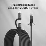 Momax USB-C to C and Lightning Magnetic Cable 1m Black