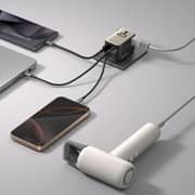 Momax World 4 Port USB-C Dual AC Travel Adapter Black