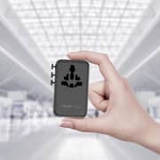 Momax World 4 Port USB-C Dual AC Travel Adapter Black