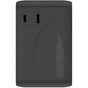 Momax World 4 Port USB-C Dual AC Travel Adapter Black