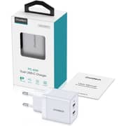 Choetech Dual USB-C Wall Charger White