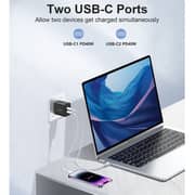 Choetech Dual USB-C Wall Charger White