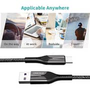 Choetech Nylon Braid Cable 1.2m Black