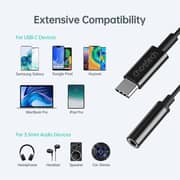 Choetech USB C to DC 3.5mm Female Audio Cable Adaptor Black