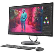 Lenovo Yoga AIO 32ILL10 All-in-One (2025) Desktop - 2nd Sereis / Intel Core Ultra 7-256V / 31.5inch UHD / 1TB SSD / 32GB RAM / 6GB NVIDIA GeForce RTX 4050 / Windows 11 Pro / English & Arabic Keyboard / Storm Grey / Middle East Version - [F0HX0004AX]