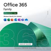 Microsoft Office 365 Family 1 Year Subscription 6 Devices