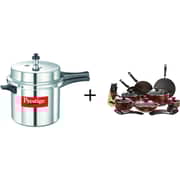Prestige Pressure Cooker MPP24100 + PR20499 Non Stick Set 25 Pcs